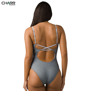 ชุดว่ายน้ำผู้หญิง,ชุดบิกินี่บอดี้สูทว่ายน้ำเอวสูง - Product Image 4