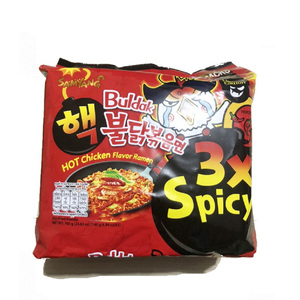 บะหมี่กึ่งสำเร็จรูป Samyang buldak บะหมี่กึ่งสำเร็จรูปรสเผ็ด3X ราเมน