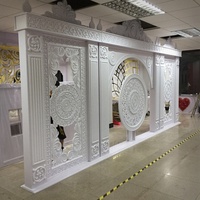 Décor mural rond en PVC scintillant pour fête, arche de toile de fond, décorations pour future mariée, douche nuptiale, décoration de salle de banquet de mariage à domicile