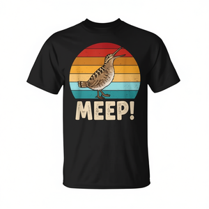 T-shirt vintage americana con meme del Woodcock con il meme 'Meep Bird' che dice 'Meep Bird' - T-shirt promozionale con il Woodcock - Product Image 2