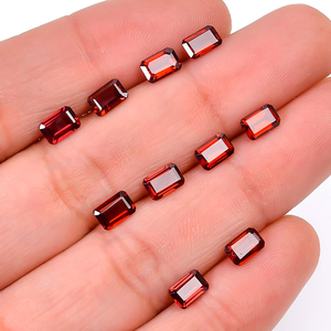 Piedra preciosa de granate natural, tamaño Rectangular, gemas de tamaño calibrado sueltas, granate genuino, piedra tallada facetada, regalo para ella - Product Image 4