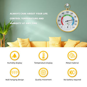 Yago Analoges Temperatur- und Feuchtigkeitsmessgerät, Batterieloser Mechanischer Hygrometer-Thermometer, für Innenräume zum Aufhängen an der Wand & Tischgebrauch - Product Image 3