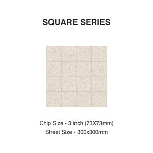 Carreaux de mosaïque de beurre carrés de qualité supérieure de 73mm en porcelaine moderne pour usage hôtelier-Intérieur et extérieur des murs et du sol - Product Image 2