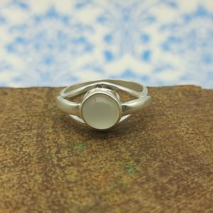 Anillo de boda de Plata de Ley 925 hecho a mano moderno, de cuarzo rosa Natural piedra preciosa, joyería fina, compromiso de bisel de tamaño personalizado - Product Image 5