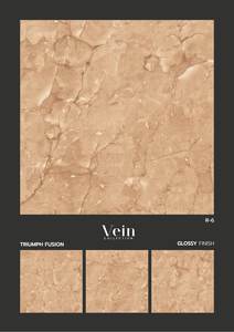 Baldosas interiores de porcelana gris brillante modernas de 600x600mm, aspecto de mármol esmaltado de Carrara completamente pulido para el hogar, la Oficina y el hotel - Product Image 3