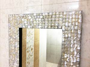 กรอบกระจกติดผนังลายมุกคุณภาพสูง งานฝีมือประณีต กรอบกระจกติดผนังลายมุกสำหรับห้องนอนและทางเดิน - Product Image 5