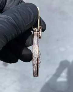 Iced Out Custom Animal Design VVS Moissanite Diamond 925 Sterling Silver Medallion Hip Hop Statement <b>Pendant</b> For Unisex wear - Product Image 3