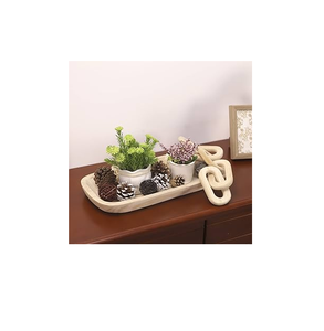 Centro de mesa Tazón de masa de madera decorativo Tazón de masa de madera de mango Decorar Tazón de mesas para el hogar y la cena - Product Image 3