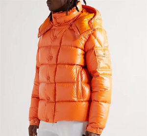 Chaqueta estilo bombardero de alta calidad para hombre, cortavientos de invierno, chaqueta acolchada brillante, chaqueta con capucha desmontable para hombre - Product Image 6