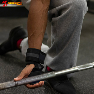 Muñequeras acolchadas de neopreno de 7mm de alta resistencia personalizadas con ganchos para Fitness, cinturón de nailon, protección con logotipo, entrenamiento de gimnasia para hombres - Product Image 3