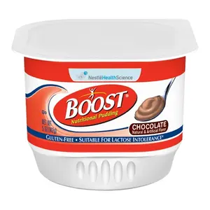 Supplément oral au chocolat pour pouding nutritionnel 48 Boost de qualité supérieure 5 oz. Tasse de qualité supérieure très demandée