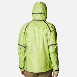 Veste de pluie pour homme légère et volumineuse, fermeture éclair intégrale, veste de pluie pour homme en polyester - Product Image 2