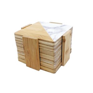 Ensemble de sous-verres personnalisés en bois de noyer avec support en bois Décor de table parfait pour la maison pour tapis et tampons Look parfait! - Product Image 2