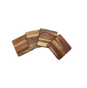 Artículos de mesa Posavasos de madera de acacia Forma redonda Forma hexagonal para el hogar Café Té Agua Cerveza Taza de té Posavasos de madera para gran oferta - Product Image 4