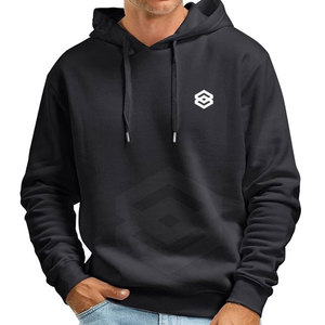 เสื้อฮู้ดโอเวอร์ไซส์สำหรับผู้ชาย2025ฤดูหนาวมาใหม่พิมพ์ลายดิจิตอลสีพื้น100% ผ้าฝ้ายออร์แกนิคลำลอง - Product Image 1