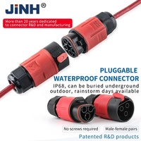 Connecteur de câble étanche en cuivre IP68, adaptateur de borne électrique, fiche de connexion rapide JINH CNP29, mâle et femelle