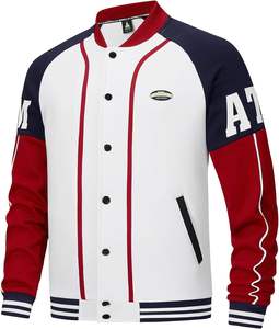 Fábrica de chaquetas universitarias de alta gama | Logotipo, bordado y etiqueta OEM | Bomber de mezcla de lana/PU | Ideal para escuelas y promociones - Product Image 1