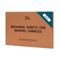 Kit de fabricación de velas de cera de abejas DIY Sotacandlemarket al por mayor para niños, hojas de cera de abejas de lujo en tono azul claro, más de 48 colores, juguete
