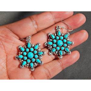 Pendientes de Plata de Ley 925 con Piedras Preciosas de Turquesa Natural, Joyería Hecha a Mano, Regalo para Ella, Modelo E0745-GS - Product Image 2