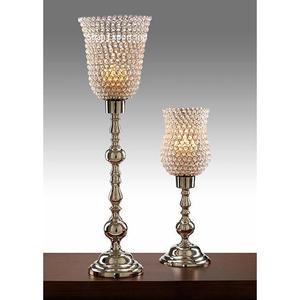 Soporte de vela de Metal alto de cristal brillante, decoración de mesa de boda de lujo para centro de mesa y recepción Hurricanes - Product Image 5