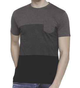 Design personnalisé T-shirt à panneau coupé et cousu de haute qualité pour hommes avec logo du service OEM Production en vrac depuis le Bangladesh - Product Image 1