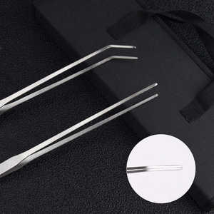 Kit d'outils d'aquascaping en acier inoxydable pour aquarium - Qualité supérieure, réutilisable, hygiénique, ciseaux pour plantes, pinces, spatule, ensemble d'instruments - Product Image 3