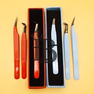 Pinces de haute qualité pour extensions de cils en vison, pinces à cils en acier inoxydable, offre de logo personnalisé, emballage personnalisé, faible MOQ - Product Image 6