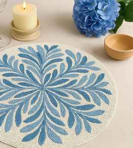 Handmade Luxury <b>Beaded</b> Charger for Dining Unique Holiday Decor; for Housewarming <b>Beaded</b> <b>Placemat</b> - Product Image 4