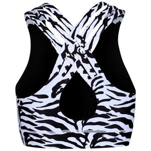 Women High Support Solid Breathable Mesh Sports <b>Bra</b> Seamless Yoga <b>Racerback</b> Crisscross Straps Front Custom Logo Private Label - Product Image 4