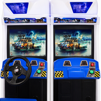 Machine de jeu de course à monnayeur, simulateur de conduite de voiture d'arcade avec siège baquet pour centre de jeux d'amusement