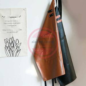 Custom Logo Leather Salon <b>Apron</b> Professional Hair Cutting Barber <b>Aprons</b> - Product Image 4