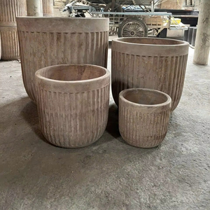 HOME AND GARDEN POTTERY MADE IN VIETNAM UNGLAZED ANTIQUE <b>TERRACOTTA</b> OUTDOOR <b>FLOWER</b> <b>POT</b> - Product Image 1