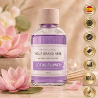 Difusor de Aroma con Varillas de Flor de Loto de Marca Privada 100ml OEM |   Ambientador Mikado para el Hogar |   España UE