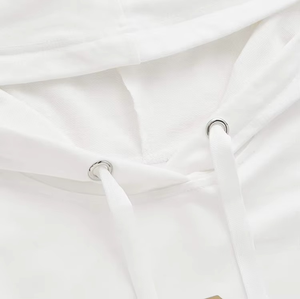 เสื้อฮู้ดครอปท็อปผ้าฝ้าย 100% คุณภาพสูงแบบสั่งทำพิเศษ เป็นมิตรต่อสิ่งแวดล้อม สำหรับผู้หญิง สไตล์สตรีทแวร์ถักนิตติ้ง สำหรับฤดูหนาว มีโลโก้ด้านหน้า - Product Image 2