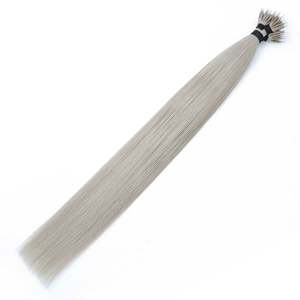 Extensions de cheveux Nano Tip 30 pouces Gris # S1 10A Cheveux vierges doublement étirés pré-collés - Product Image 1