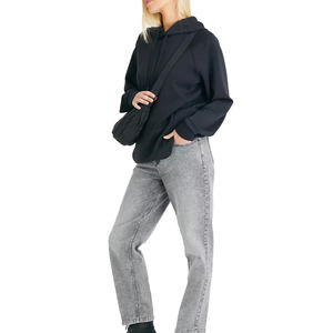 Casual, ropa de calle, hombro caído, transpirable, ecológico en alta calidad antiarrugas, sudaderas con capucha de material suave transpirable para mujer - Product Image 2