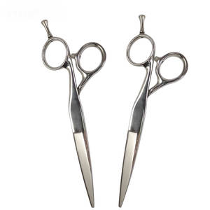 Ciseaux de coiffure professionnels de 6 pouces en acier inoxydable poli miroir avec manche décalé - Product Image 1