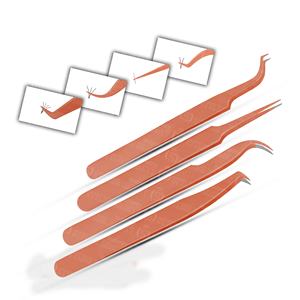 Pinces à cils en gros, pinces à cils professionnelles, pinces à cils courbées pour l'isolation du volume, pinces à cils en acier inoxydable, fournisseur d'outils pour les cils - Product Image 2