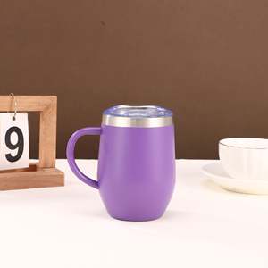 Vaso Térmico de Acero Inoxidable de 320 ml al por Mayor, Vaso de Viaje con Aislamiento al Vacío de Doble Pared, con Tapa y Asa - Product Image 6