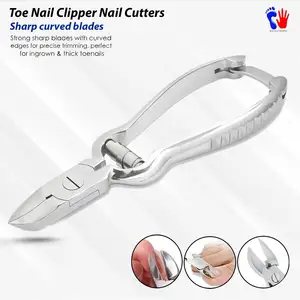 Heavy Duty Toe Nail Clipper with Barrel Spring Chiropody Pedicure Foot Care Podiatry CE Stainless Steel UKCA