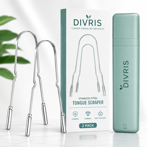 DIVRIS Nettoyeur de langue en acier inoxydable portable en forme de U pour l'hygiène buccale - Product Image 2