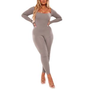 Mono de yoga para gimnasio OEM al por mayor para mujer, ropa informal sostenible, mono de yoga anti pilling de material suave con logotipo personalizado - Product Image 1