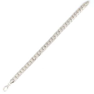 925 Sterling Silver 0.75 X 10 mm Chain Bracelet Rhodium Plated Ruby Diamond Religious Style <b>Charm</b> Bracelets <b>Bangles</b> Rose Gold - Product Image 3