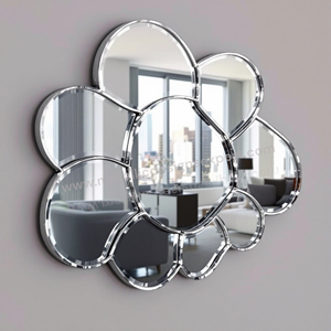 Elegante espejo de pared en forma de flor, decoración reflectante elegante para el hogar, perfecto para mejorar la Sala de estar, el dormitorio o los interiores de la Oficina - Product Image 1