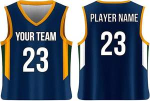 Maillots de basket-ball sans manches personnalisés en gros pour hommes, en maille respirante, imprimés par sublimation, en polyester 220g, ensembles réversibles - Product Image 4