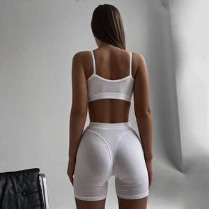 Ensemble de shorts pour femmes, tendance, imprimé floral, skinny, au-dessus du genou, 2 pièces, boutons, patchs, panneaux, nouveau 2023, vente en gros - Product Image 3