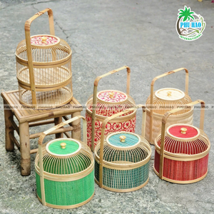 CESTA DE REGALO DE BAMBÚ ecológica tradicional para almacenamiento y decoración, perfecta para la decoración del hogar, cesta de flores - Product Image 5