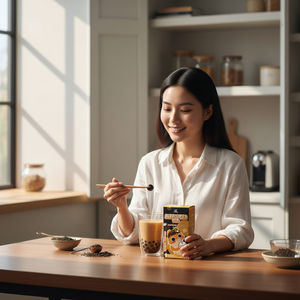 Kit de Té de Burbujas Instantáneo Listo para Servir, Sabor Matcha con Azúcar Moreno, Paquete de 3 - Product Image 2