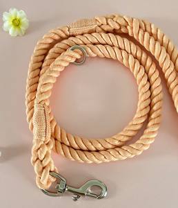 Peach Cotton <b>Rope</b> <b>Dog</b> <b>Leash</b>: Durable Seaside Style - Product Image 1