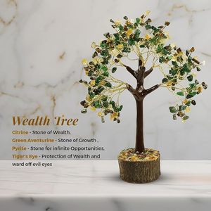 Citrine Pyrite & Aventurine Verte Richesse Cristal Arbre 300 Perles Pierres Naturelles pour l'Abondance et la Bonne Fortune - Product Image 4
